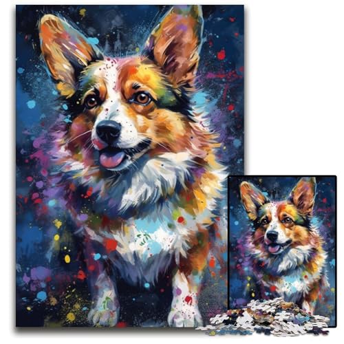 Puzzle für Erwachsene, 1000 Teile, Corgi-Hundemalerei, Puzzle für Erwachsene, hochschwieriges Denkspiel für Jugendliche, 26x38cm Puzzle für Erwachsene, 1000 Teile, Corgi-Hundemalerei, Puzzle für Erwachsene, hochschwieriges Denkspiel für Jugendliche, 26x38cm von LGSHENG