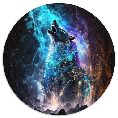Puzzle für Erwachsene, 1000 Teile, Cosmic Wolf, 1000-teiliges Puzzle, perfekt für Teenager und Familienspaß, Geburtstag, 67,5 x 67,5 cm Puzzle für Erwachsene, 1000 Teile, Cosmic Wolf, 1000-teiliges Puzzle, perfekt für Teenager und Familienspaß, Geburtstag, 67,5 x 67,5 cm von LGSHENG