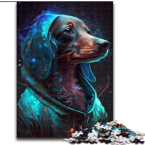 Puzzle für Erwachsene, 1000 Teile, Dackel-Puzzle, pädagogisches Denkspiel, künstlerische Heim- und Bürodekoration, ab 14 Jahren (Größe: 26x38cm) von LGSHENG