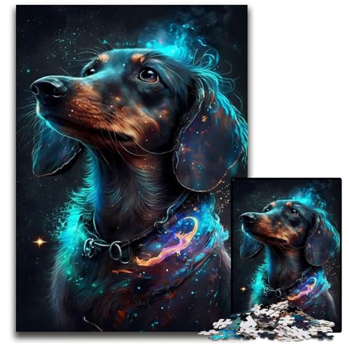 Puzzle für Erwachsene, 1000 Teile, Dackel-Puzzle für Erwachsene, schwieriges Denkspiel für Jugendliche, 50x75cm Puzzle für Erwachsene, 1000 Teile, Dackel-Puzzle für Erwachsene, schwieriges Denkspiel für Jugendliche, 50x75cm von LGSHENG