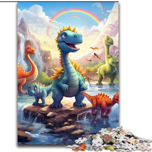 Puzzle für Erwachsene, 1000 Teile, Dinosaurierwelt-Puzzle, Spielgeschenk für Erwachsene, interaktives Familienspiel, Gehirn-Herausforderungsgeschenk (Größe: 50x75cm) von LGSHENG