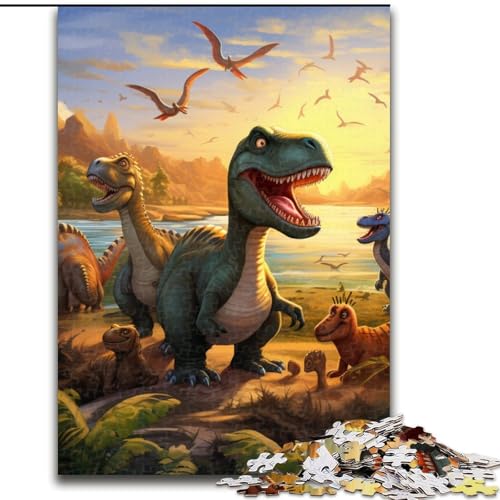 Puzzle für Erwachsene, 1000 Teile, Dinosaurierwelt-Puzzle, anspruchsvolles Denkspiel für Teenager, perfekt als Heimdekoration oder Geschenk (Größe: 50x75cm) von LGSHENG