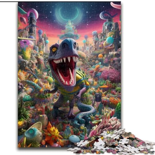 Puzzle für Erwachsene, 1000 Teile, Dinosaurierwelt-Puzzle, anspruchsvolles Denkspiel für Teenager, perfekt als Heimdekoration oder Geschenk (Größe: 50x75cm) von LGSHENG
