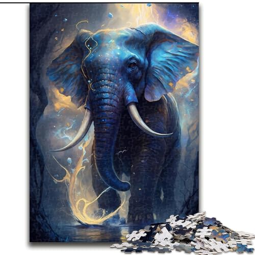 Puzzle für Erwachsene, 1000 Teile, Elefant, traumhaftes Puzzle, pädagogisches Denkspiel, künstlerische Heim- und Bürodekoration, ab 14 Jahren (Größe: 26x38cm) von LGSHENG