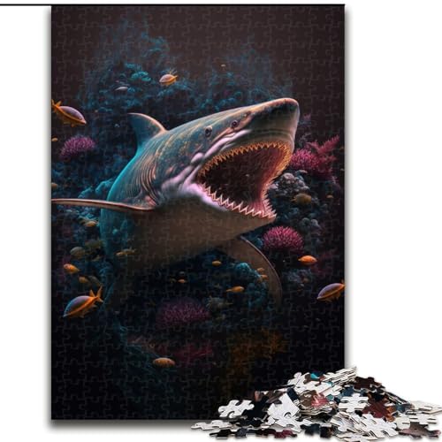 Puzzle für Erwachsene, 1000 Teile, Fantasie-Hai-Puzzle, pädagogisches Denkspiel, künstlerische Heim- und Bürodekoration, ab 14 Jahren (Größe: 50x75cm) von LGSHENG