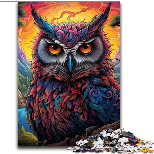 Puzzle für Erwachsene, 1000 Teile, Fantasy Art Owl Jigsaw, Denksportspiel für Teenager, Familienspieleabend (Größe: 26x38cm) von LGSHENG
