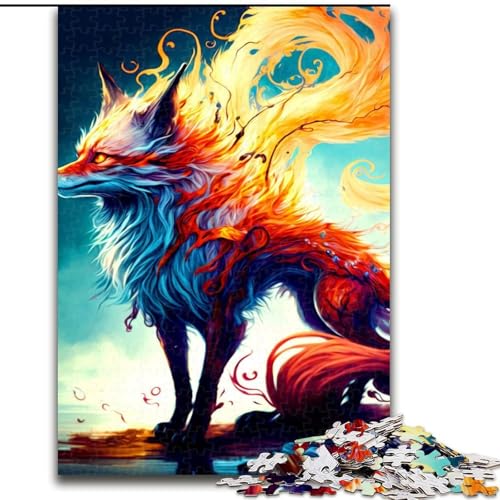 Puzzle für Erwachsene, 1000 Teile, Fantasy-Fuchs-Puzzle, pädagogisches Denkspiel, künstlerische Heim- und Bürodekoration, ab 14 Jahren (Größe: 26x38cm) von LGSHENG