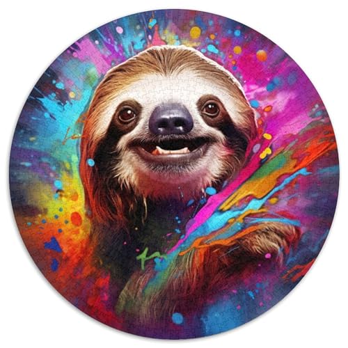 Puzzle für Erwachsene, 1000 Teile, Faultier, rund, Denksportspiel, interaktives Familienspiel, geeignet für Kinder ab 14 Jahren, 67,5 x 67,5 cm Puzzle für Erwachsene, 1000 Teile, Faultier, rund, Denksportspiel, interaktives Familienspiel, geeignet für Kinder ab 14 Jahren, 67,5 x 67,5 cm von LGSHENG