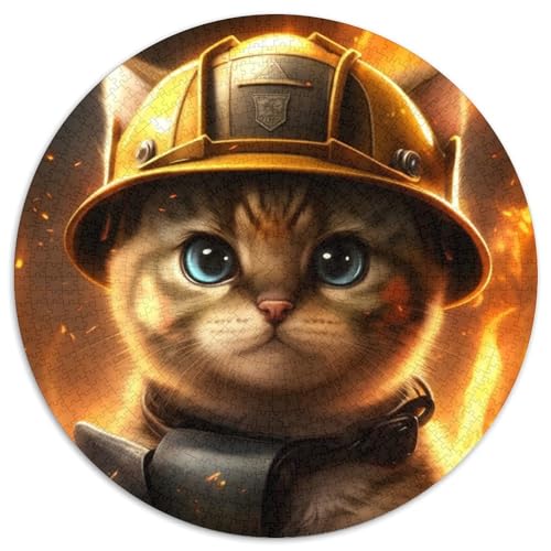 Puzzle für Erwachsene, 1000 Teile, Feuerwehrmann-Katze, Kartonpuzzle, Denkspiel für Teenager, 67,5 x 67,5 cm Puzzle für Erwachsene, 1000 Teile, Feuerwehrmann-Katze, Kartonpuzzle, Denkspiel für Teenager, 67,5 x 67,5 cm von LGSHENG