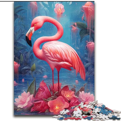 Puzzle für Erwachsene, 1000 Teile, Flamingo, buntes Puzzle, anspruchsvolles Denkspiel für Teenager, Spaß für den Spieleabend mit der Familie (Größe: 50x75cm) von LGSHENG