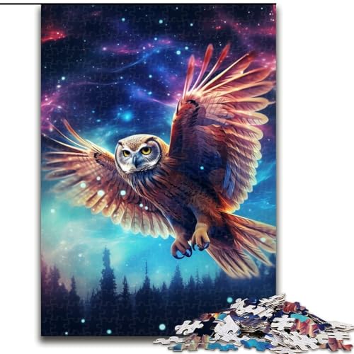 Puzzle für Erwachsene, 1000 Teile, Galaxie-Eulen-Puzzle, Denksportspiel für Teenager, Familienspieleabend (Größe: 26x38cm) von LGSHENG