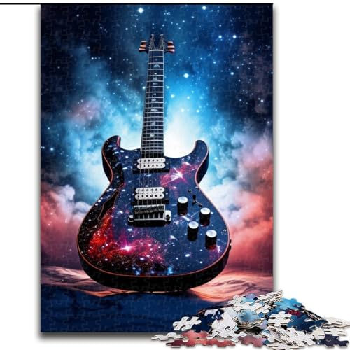 Puzzle für Erwachsene, 1000 Teile, Galaxie-Gitarren-Puzzle, anspruchsvolles Denkspiel für Teenager, perfekt als Heimdekoration oder Geschenk (Größe: 26x38cm) von LGSHENG