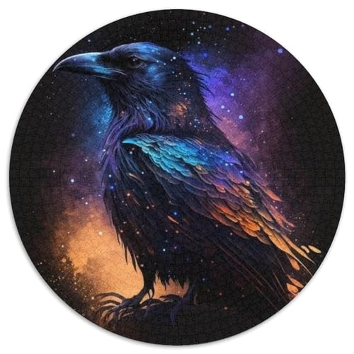 Puzzle für Erwachsene, 1000 Teile, Galaxie-Krähe, Kartonpuzzle, perfekt für Halloween, Weihnachten, Geburtstagsgeschenk, 67,5 x 67,5 cm von LGSHENG