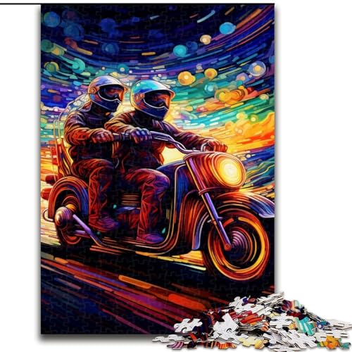 Puzzle für Erwachsene, 1000 Teile, Galaxie-Motorrad-Puzzle, anspruchsvolles Denkspiel, Familienaktivität, Heimdekoration, (Größe: 50x75cm) von LGSHENG