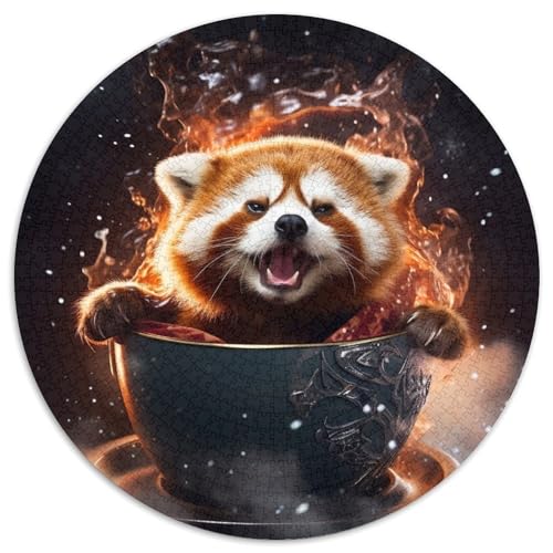 Puzzle für Erwachsene, 1000 Teile, Galaxie-Roter Panda, Papierpuzzle, interaktives Familienspiel, Denksportaufgabe, Geschenk, Lernspielzeug (67,5 x 67,5 cm) von LGSHENG