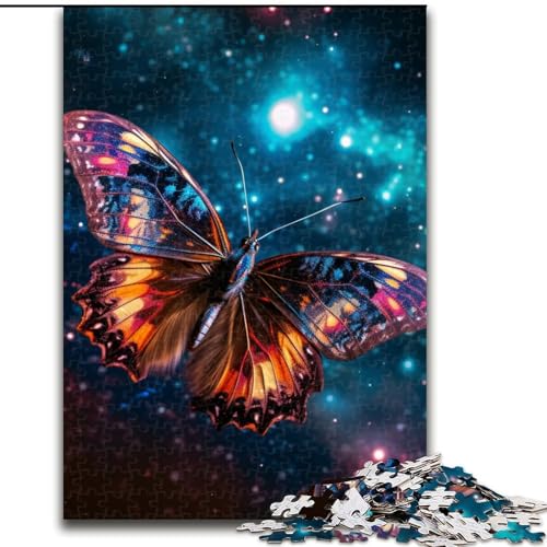 Puzzle für Erwachsene, 1000 Teile, Galaxie-Schmetterling, Spiel für Erwachsene, Geschenk, interaktives Familienspiel, Gehirn-Herausforderung, Geschenk (Größe: 26x38cm) von LGSHENG
