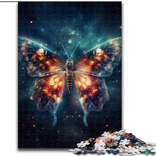 Puzzle für Erwachsene, 1000 Teile, Galaxie-Schmetterlings-Puzzle, anspruchsvolles DIY-Dekorationsspiel, interaktives Familienspielzeug (Größe: 50x75cm) von LGSHENG