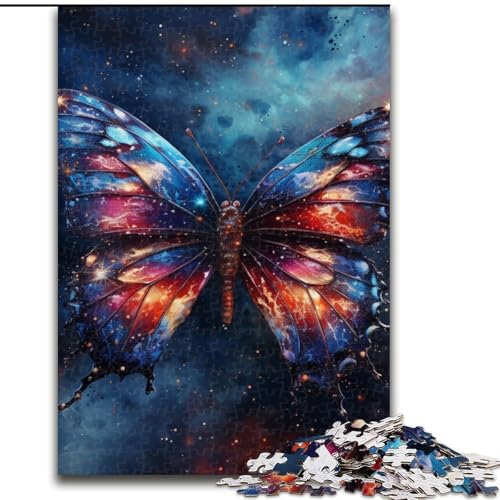 Puzzle für Erwachsene, 1000 Teile, Galaxie-Schmetterlings-Puzzle, anspruchsvolles Denkspiel für Teenager, perfekt als Heimdekoration oder Geschenk (Größe: 50x75cm) von LGSHENG