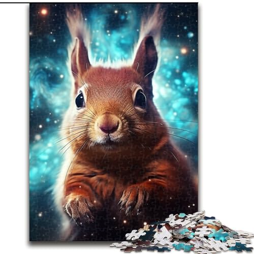 Puzzle für Erwachsene, 1000 Teile, Galaxien-Eichhörnchen-Puzzle, anspruchsvolles DIY-Dekorationsspiel, interaktives Familienspielzeug (Größe: 26x38cm) von LGSHENG