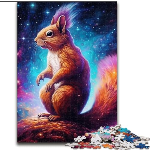 Puzzle für Erwachsene, 1000 Teile, Galaxien-Eichhörnchen-Puzzle, anspruchsvolles Denkspiel für Teenager, perfekt als Heimdekoration oder Geschenk (Größe: 26x38cm) von LGSHENG