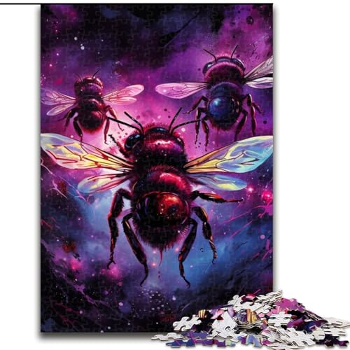 Puzzle für Erwachsene, 1000 Teile, Galaxy Bees, anspruchsvolles Denkspiel, Familienaktivität, Heimdekoration, (Größe: 50x75cm) von LGSHENG