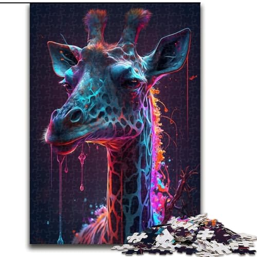 Puzzle für Erwachsene, 1000 Teile, Giraffen-Malpuzzle, interaktives Familienspiel, ideal für Teenager, Denksport-Geschenk (Größe: 26x38cm) von LGSHENG