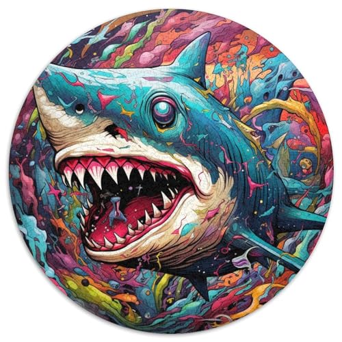 Puzzle für Erwachsene, 1000 Teile, Hai-Papierpuzzle, interaktives Familienspiel, Denksportaufgabe als Geschenk, Lernspielzeug (67,5 x 67,5 cm) von LGSHENG
