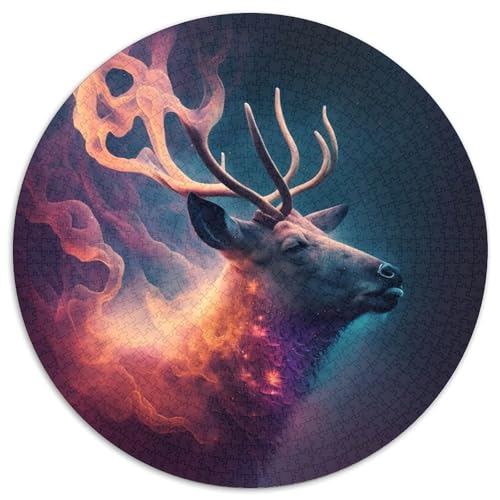 Puzzle für Erwachsene, 1000 Teile, Hirschnebel, Kartonpuzzle, perfekt für Halloween, Weihnachten, Geburtstagsgeschenk, 67,5 x 67,5 cm Puzzle für Erwachsene, 1000 Teile, Hirschnebel, Kartonpuzzle, perfekt für Halloween, Weihnachten, Geburtstagsgeschenk, 67,5 x 67,5 cm von LGSHENG