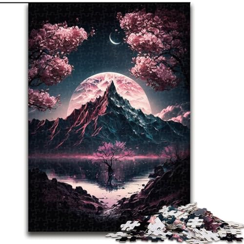 Puzzle für Erwachsene, 1000 Teile, Japanisches Kirschblüten-Puzzle, pädagogisches Denkspiel, künstlerische Heim- und Bürodekoration, ab 14 Jahren (Größe: 26x38cm) von LGSHENG