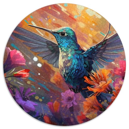 Puzzle für Erwachsene, 1000 Teile, Kolibri-Kunst, Karton-Puzzle, perfekt für Halloween, Weihnachten, Geburtstagsgeschenk, 67,5 x 67,5 cm von LGSHENG