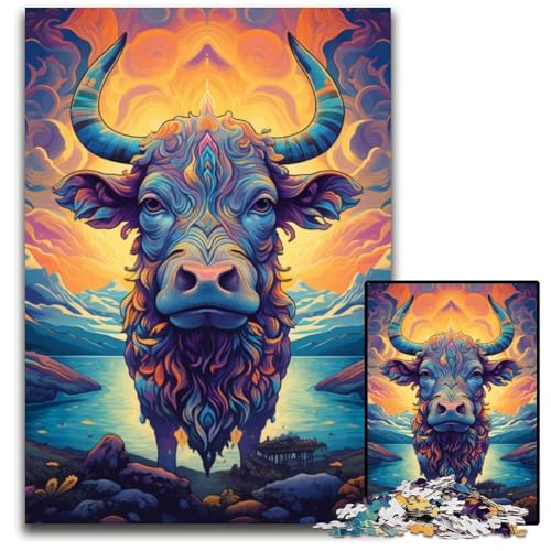 Puzzle für Erwachsene, 1000 Teile, Kuh auf dem Berg, Naturpuzzle, farbenfrohe Heimdekoration und interaktives Familienspiel, 50x75cm Puzzle für Erwachsene, 1000 Teile, Kuh auf dem Berg, Naturpuzzle, farbenfrohe Heimdekoration und interaktives Familienspiel, 50x75cm von LGSHENG