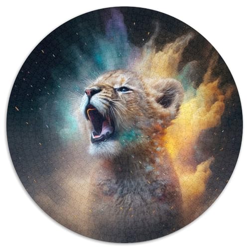 Puzzle für Erwachsene, 1000 Teile, Kunst, Bunte Löwen, Kartonpuzzle, perfekt für Halloween, Weihnachten, Geburtstagsgeschenk, 67,5 x 67,5 cm von LGSHENG