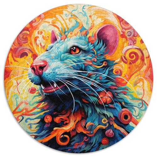 Puzzle für Erwachsene, 1000 Teile, Kunst, Tiermaus, Papierpuzzle, interaktives Familienspiel, Denksportaufgabe, Geschenk, Lernspielzeug (67,5 x 67,5 cm) von LGSHENG