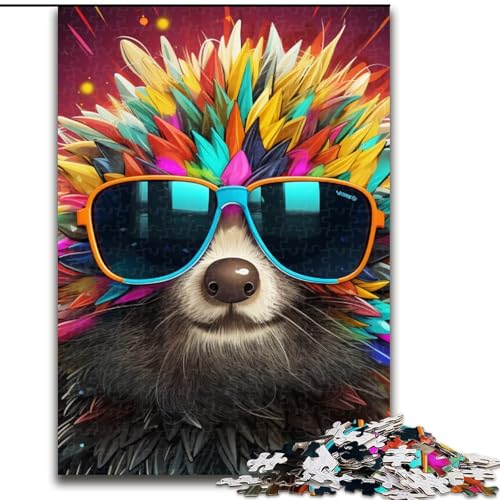 Puzzle für Erwachsene, 1000 Teile, Kunst-Igel-Puzzle, interaktives Familienspiel, ideal für Teenager, Denksport-Geschenk (Größe: 50x75cm) von LGSHENG