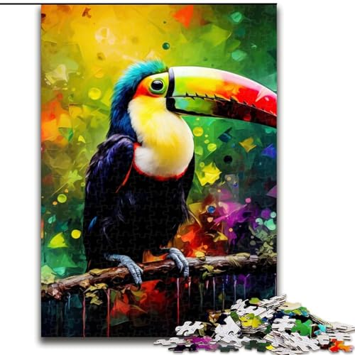 Puzzle für Erwachsene, 1000 Teile, Kunst-Tukan-Puzzle für Teenager und Familien, perfekte DIY-Dekoration und knifflige Herausforderung (Größe: 50x75cm) von LGSHENG