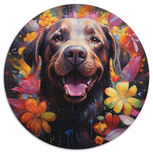 Puzzle für Erwachsene, 1000 Teile, Labrador, rund, Denksportspiel, interaktives Familienspiel, geeignet für Kinder ab 14 Jahren, 67,5 x 67,5 cm Puzzle für Erwachsene, 1000 Teile, Labrador, rund, Denksportspiel, interaktives Familienspiel, geeignet für Kinder ab 14 Jahren, 67,5 x 67,5 cm von LGSHENG