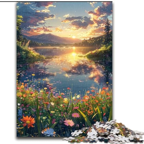 Puzzle für Erwachsene, 1000 Teile, Landschaftspuzzle im japanischen Stil, perfekt für Teenager, Familienzusammenhalt, Denksportaufgabe und DIY-Geschenk zur Heimdekoration (Größe: 26x38cm) von LGSHENG