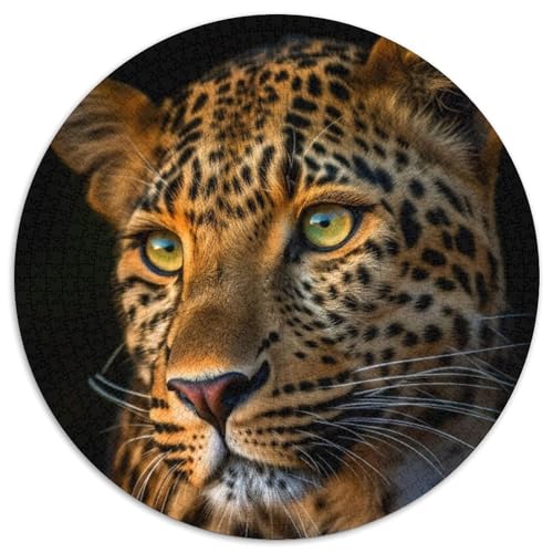 Puzzle für Erwachsene, 1000 Teile, Leoparden-Puzzle, rund, Denksportaufgabe, interaktives Familienspiel, geeignet für Kinder ab 14 Jahren, 67,5 x 67,5 cm Puzzle für Erwachsene, 1000 Teile, Leoparden-Puzzle, rund, Denksportaufgabe, interaktives Familienspiel, geeignet für Kinder ab 14 Jahren, 67,5 x 67,5 cm von LGSHENG