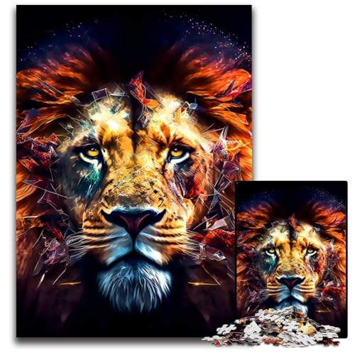 Puzzle für Erwachsene, 1000 Teile, Löwen-Puzzle für Erwachsene, hochschwieriges Denkspiel für Jugendliche, 50x75cm Puzzle für Erwachsene, 1000 Teile, Löwen-Puzzle für Erwachsene, hochschwieriges Denkspiel für Jugendliche, 50x75cm von LGSHENG