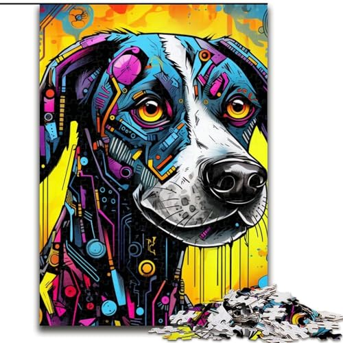Puzzle für Erwachsene, 1000 Teile, Mechanisches Hundepuzzle, Herausforderndes Denkspiel für Teenager, Perfekt für die Inneneinrichtung oder als Geschenk (Größe: 26x38cm) von LGSHENG