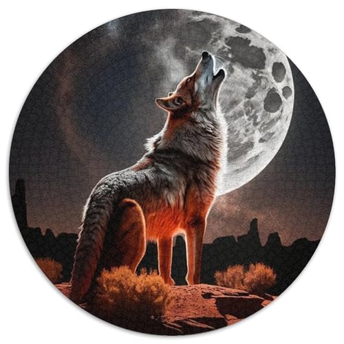Puzzle für Erwachsene, 1000 Teile, Mondwolf, rundes Puzzle, Denkspiel, interaktives Familienspiel, geeignet für Kinder ab 14 Jahren, 67,5 x 67,5 cm Puzzle für Erwachsene, 1000 Teile, Mondwolf, rundes Puzzle, Denkspiel, interaktives Familienspiel, geeignet für Kinder ab 14 Jahren, 67,5 x 67,5 cm von LGSHENG