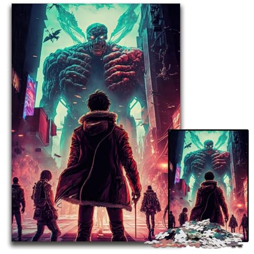 Puzzle für Erwachsene, 1000 Teile, Monster-Invasion, Puzzle für Erwachsene, hochschwieriges Denkspiel für Jugendliche, 50x75cm Puzzle für Erwachsene, 1000 Teile, Monster-Invasion, Puzzle für Erwachsene, hochschwieriges Denkspiel für Jugendliche, 50x75cm von LGSHENG