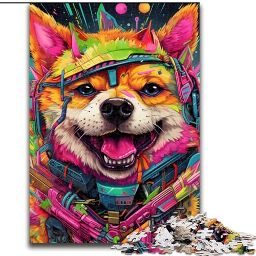 Puzzle für Erwachsene, 1000 Teile, Mutant Corgi, anspruchsvolles Denkspiel, Familienaktivität, Heimdekoration, (Größe: 50x75cm) von LGSHENG