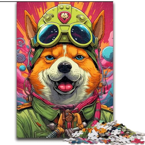 Puzzle für Erwachsene, 1000 Teile, Mutant Corgi Jigsaw, anspruchsvolles Denkspiel für Teenager, perfekt als Heimdekoration oder Geschenk (Größe: 26x38cm) von LGSHENG