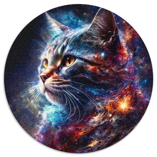 Puzzle für Erwachsene, 1000 Teile, Nebelkatze, rund, Denksportspiel, interaktives Familienspiel, geeignet für Kinder ab 14 Jahren, 67,5 x 67,5 cm Puzzle für Erwachsene, 1000 Teile, Nebelkatze, rund, Denksportspiel, interaktives Familienspiel, geeignet für Kinder ab 14 Jahren, 67,5 x 67,5 cm von LGSHENG