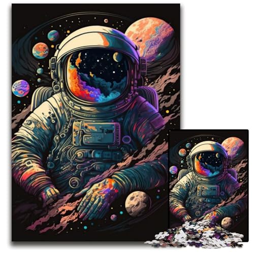 Puzzle für Erwachsene, 1000 Teile, Neon-Astronauten-Puzzle für Erwachsene, hochschwieriges Denkspiel für Jugendliche, 50x75cm Puzzle für Erwachsene, 1000 Teile, Neon-Astronauten-Puzzle für Erwachsene, hochschwieriges Denkspiel für Jugendliche, 50x75cm von LGSHENG
