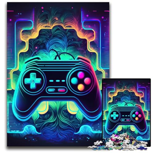 Puzzle für Erwachsene, 1000 Teile, Neon-Spiel, Unmögliches Puzzle für Erwachsene, Ideal für Familienspaß, Entspannung, 26x38cm von LGSHENG
