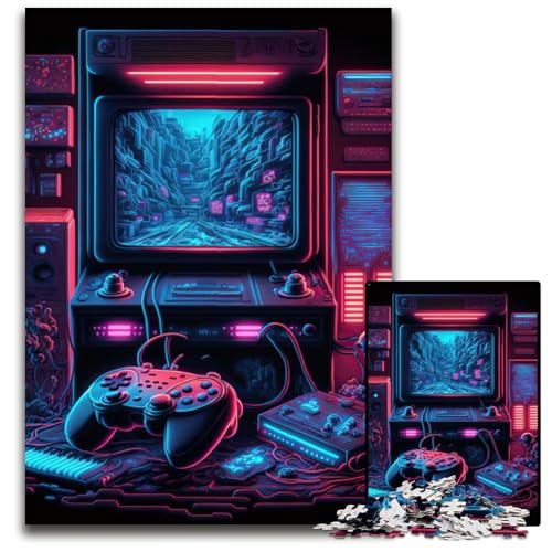 Puzzle für Erwachsene, 1000 Teile, Neon-Spiel, buntes Heimdekor und interaktives Familienspiel, 50x75cm von LGSHENG