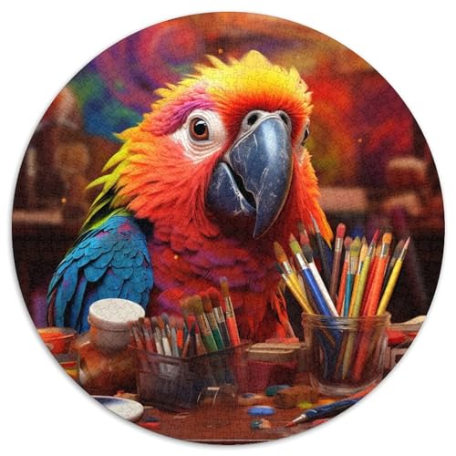 Puzzle für Erwachsene, 1000 Teile, Papagei, rund, Familienaktivität, einzigartiges Geschenk für Feiertage und Geburtstage, 67,5 x 67,5 cm Puzzle für Erwachsene, 1000 Teile, Papagei, rund, Familienaktivität, einzigartiges Geschenk für Feiertage und Geburtstage, 67,5 x 67,5 cm von LGSHENG