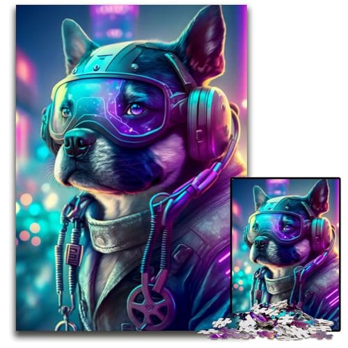 Puzzle für Erwachsene, 1000 Teile, Pat Dog Puzzle für Erwachsene, hochschwieriges Denkspiel für Jugendliche, 26x38cm von LGSHENG